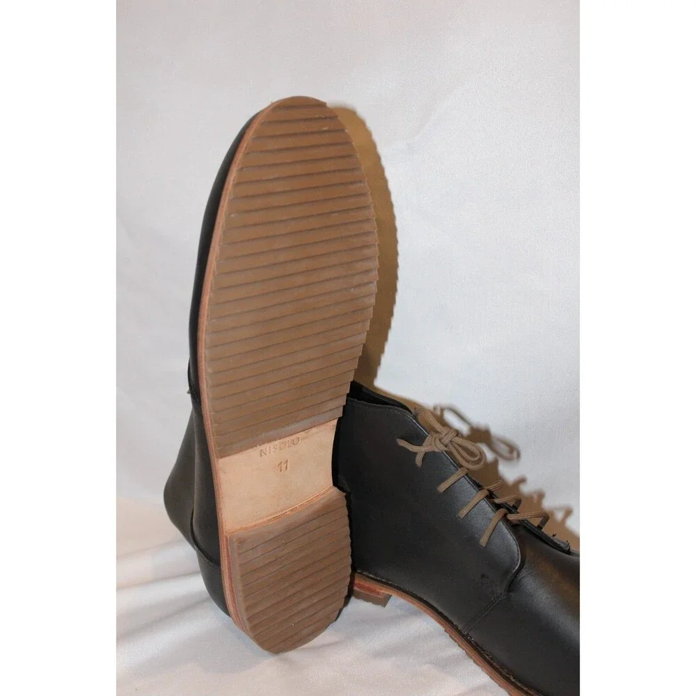 Nisolo Everyday Chukka Boot Black Leather Upper Leather Sole Mens‎ NIB